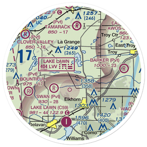 Paddock Field (41WI) VFR Sectional Sticker (20 mile)