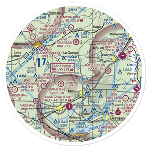 Paddock Field (41WI) VFR Sectional Sticker (30 mile)