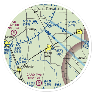 Henington Airport (41TX) VFR Sectional Sticker (20 mile)