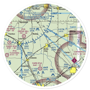 Henington Airport (41TX) VFR Sectional Sticker (30 mile)