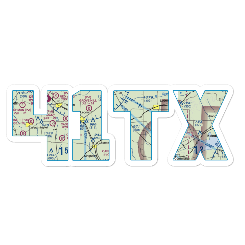 Henington Airport (41TX) VFR Sectional Sticker 