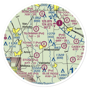 Flying T Ranch Airport (41TS) VFR Sectional Sticker (20 mile)