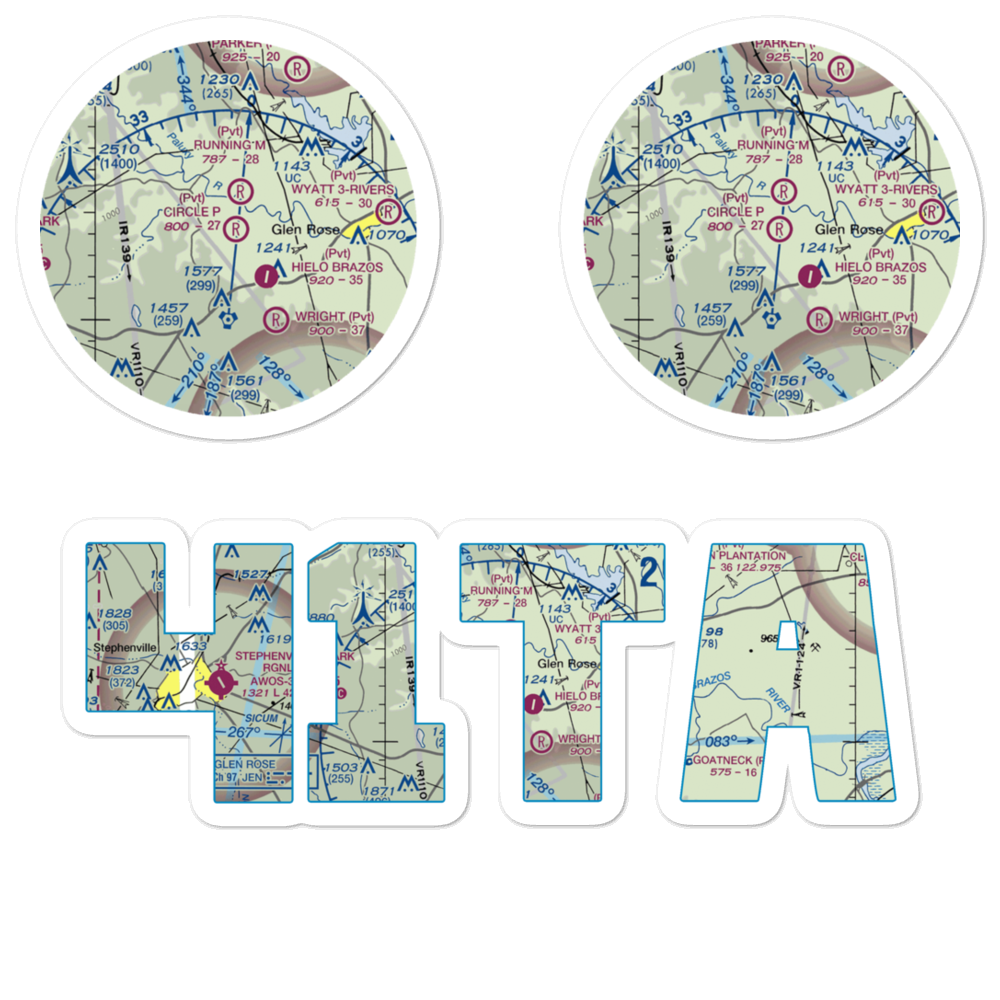Circle P Ranch Airport (41TA) VFR Sectional Sticker Pack 