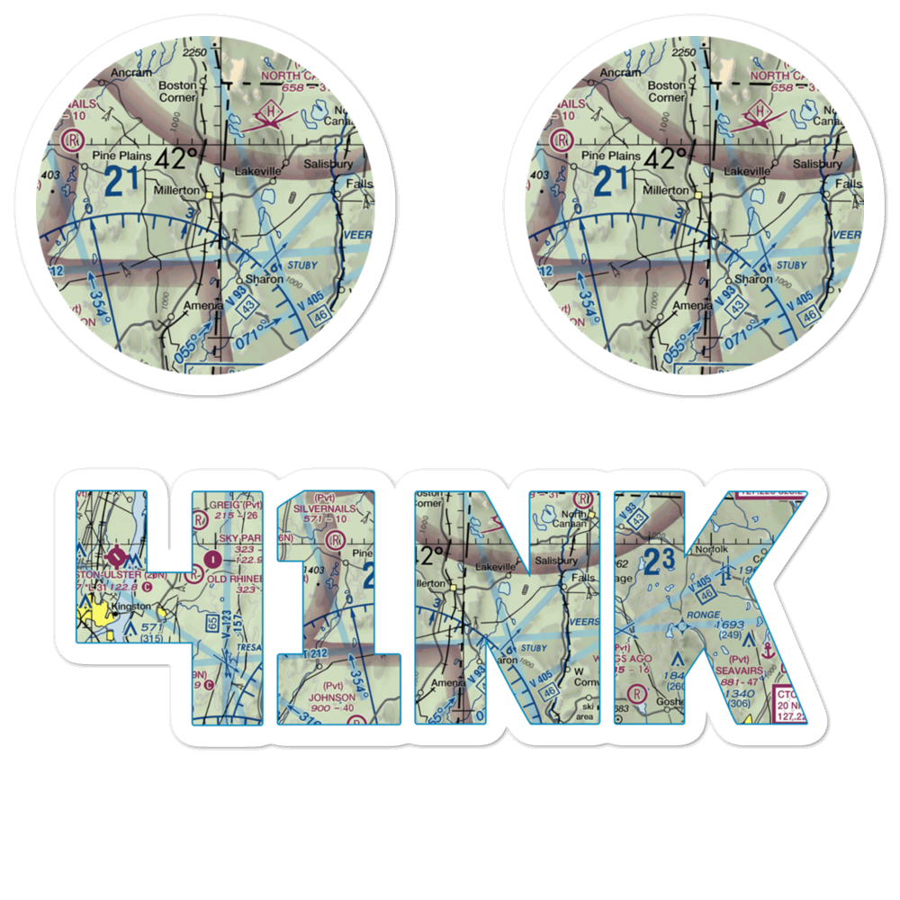 Winchell Mountain Airport (41NK) VFR Sectional Sticker Pack 