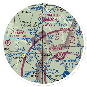 Textor Airport (41MO) VFR Sectional Sticker (20 mile)