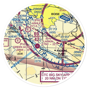 Black'S Airfield (41ID) VFR Sectional Sticker (20 mile)