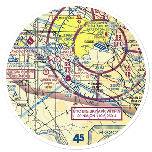 Black'S Airfield (41ID) VFR Sectional Sticker (30 mile)