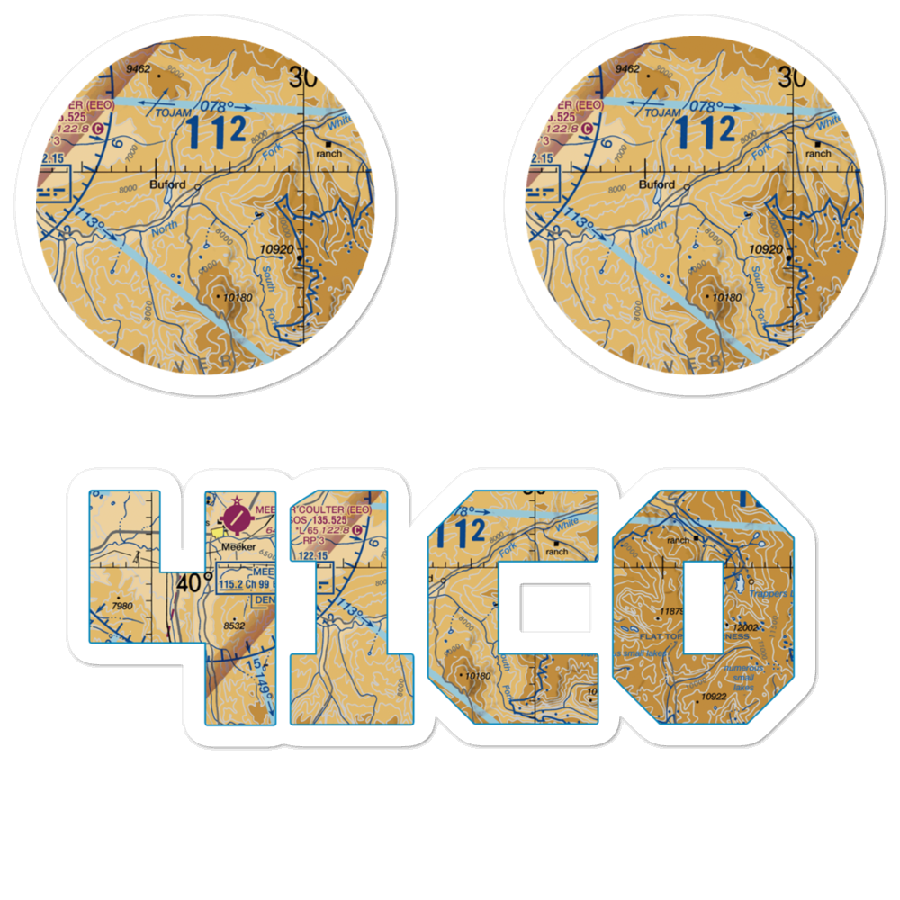 Flying Dog Ranch Airstrip (41CO) VFR Sectional Sticker Pack 