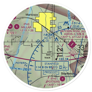 Ak Chin Community Airfield (41AZ) VFR Sectional Sticker (20 mile)