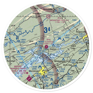 Cloud 9 Aerodrome (40TN) VFR Sectional Sticker (30 mile)