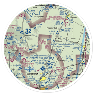 Sybert Farm Airport (40TE) VFR Sectional Sticker (30 mile)