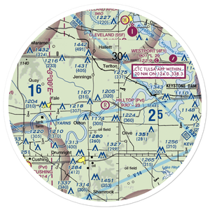 Hilltop Airport (40OK) VFR Sectional Sticker (30 mile)