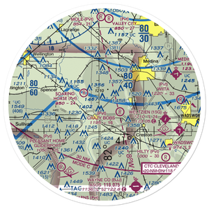 M.C.R. Airport (40OI) VFR Sectional Sticker (30 mile)