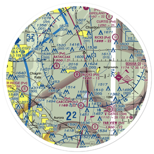 Bucks Airport (40OH) VFR Sectional Sticker (30 mile)