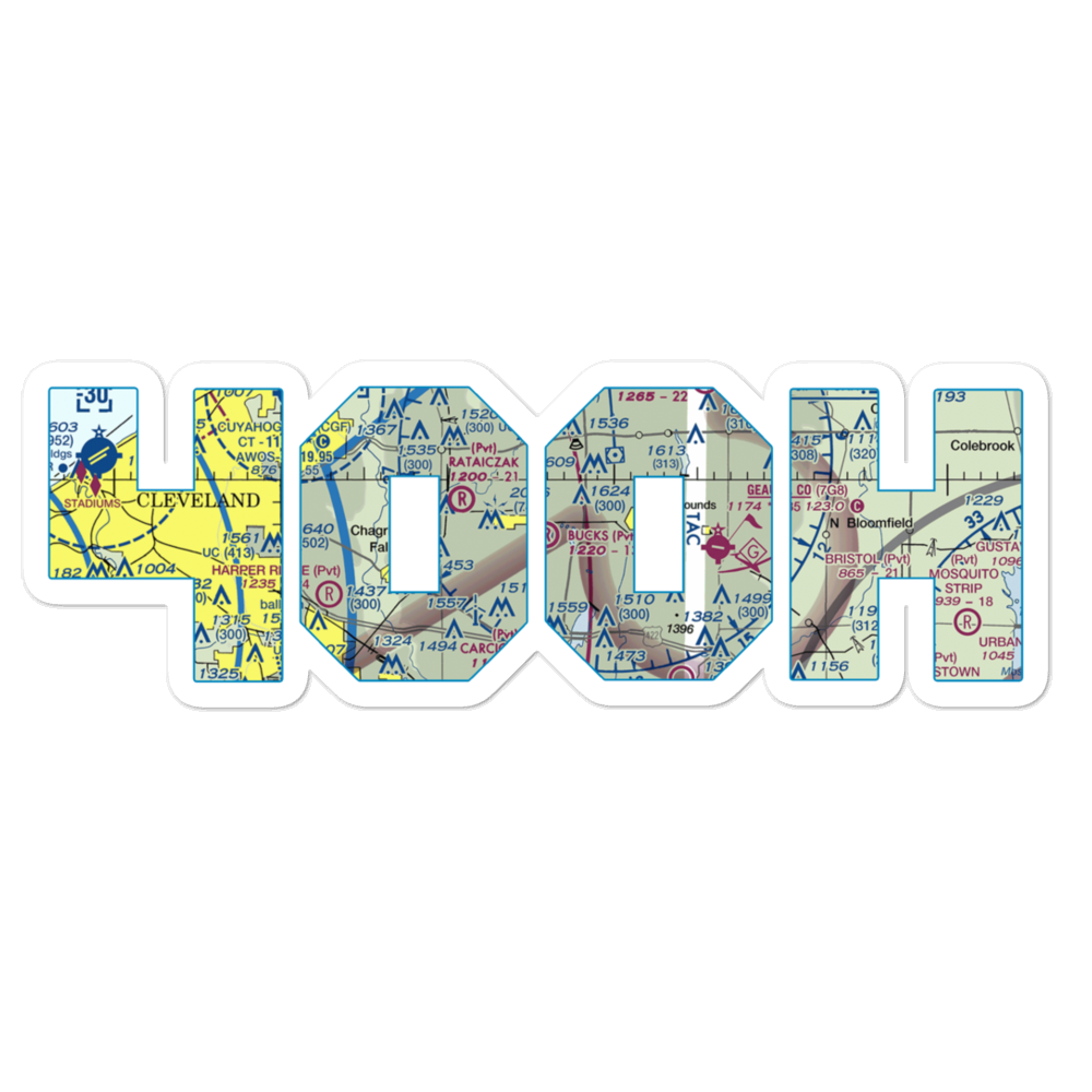 Bucks Airport (40OH) VFR Sectional Sticker 