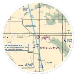 Landgren Ranch Airport (40NE) VFR Sectional Sticker (30 mile)