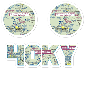 Rooster Field (40KY) VFR Sectional Sticker Pack