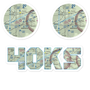 Chanay Airport (40KS) VFR Sectional Sticker Pack