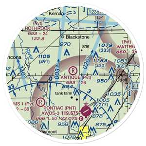 Antique Aerodrome (40IL) VFR Sectional Sticker (20 mile)