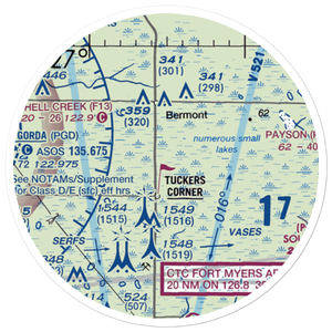Fred Babcock Airport (40FL) VFR Sectional Sticker (20 mile)