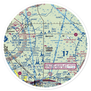Fred Babcock Airport (40FL) VFR Sectional Sticker (30 mile)