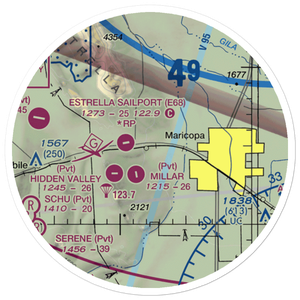 Boulais Ranch Airport (40AZ) VFR Sectional Sticker (20 mile)