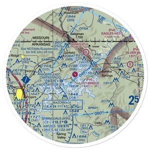 Lost Bridge Village Airport (40AR) VFR Sectional Sticker (30 mile)