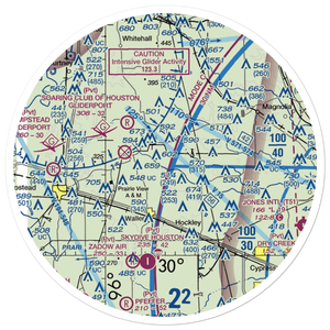 Ken Ada Ranch Airport (3XS8) VFR Sectional Sticker (30 mile)