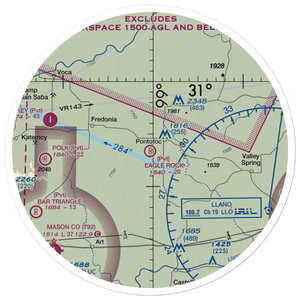 Eagle Rock Ranch Airport (3XA7) VFR Sectional Sticker (30 mile)