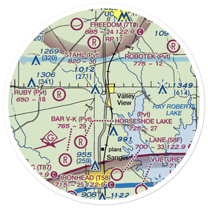Hardy Field (3XA1) VFR Sectional Sticker (20 mile)
