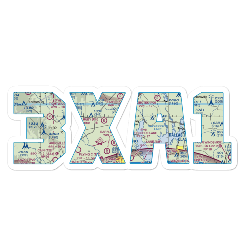 Hardy Field (3XA1) VFR Sectional Sticker 