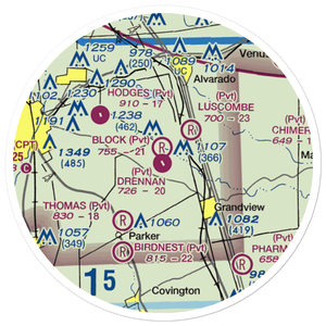 Drennan Airport (3XA0) VFR Sectional Sticker (20 mile)