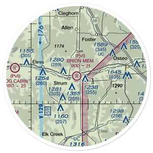Brion Memorial Airport (3WN9) VFR Sectional Sticker (20 mile)