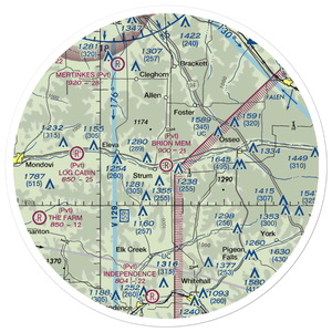 Brion Memorial Airport (3WN9) VFR Sectional Sticker (30 mile)