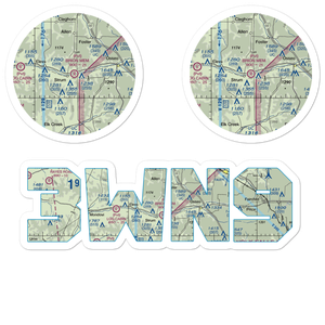 Brion Memorial Airport (3WN9) VFR Sectional Sticker Pack