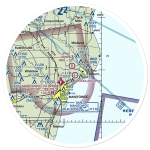 Woodland Airstrip (3WN7) VFR Sectional Sticker (30 mile)