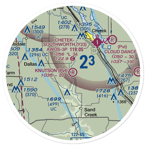 Knutson Farms Airport (3WN6) VFR Sectional Sticker (20 mile)