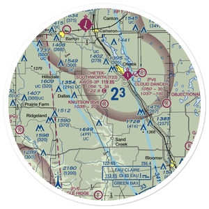 Knutson Farms Airport (3WN6) VFR Sectional Sticker (30 mile)