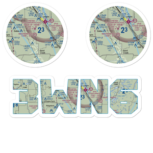 Knutson Farms Airport (3WN6) VFR Sectional Sticker Pack