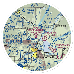 Rosenbaum Field (3WI9) VFR Sectional Sticker (20 mile)
