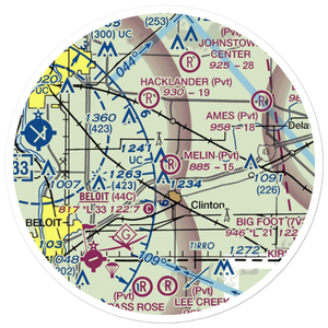 Melin Farms Airport (3WI6) VFR Sectional Sticker (20 mile)