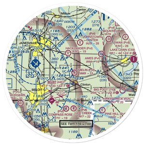 Melin Farms Airport (3WI6) VFR Sectional Sticker (30 mile)