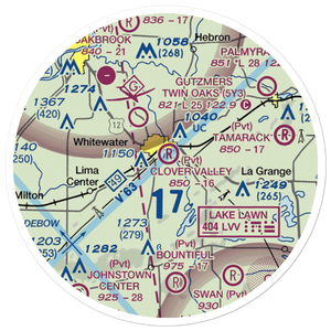 Clover Valley Airport (3WI5) VFR Sectional Sticker (20 mile)