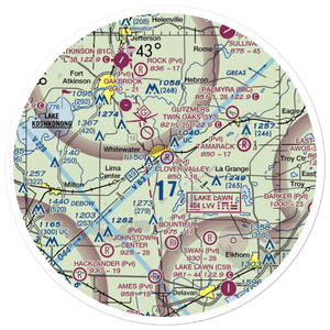 Clover Valley Airport (3WI5) VFR Sectional Sticker (30 mile)