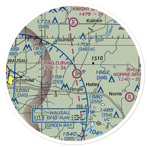 Flying 'O' Airport (3WI4) VFR Sectional Sticker (20 mile)