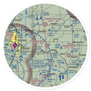 Flying 'O' Airport (3WI4) VFR Sectional Sticker (30 mile)