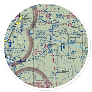 Plover River Airfield (3WI3) VFR Sectional Sticker (30 mile)