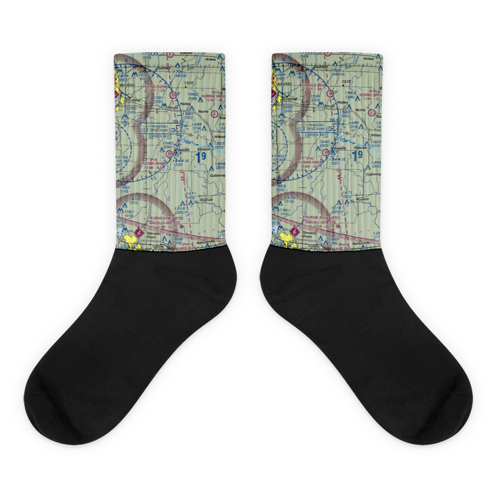 Plover River Airfield (3WI3) VFR Sectional Socks 