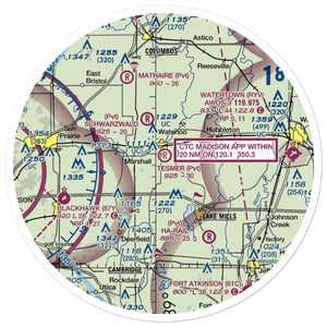 Tesmer Airport (3WI2) VFR Sectional Sticker (30 mile)