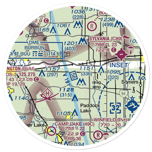 Olson's Airport (3WI1) VFR Sectional Sticker (20 mile)